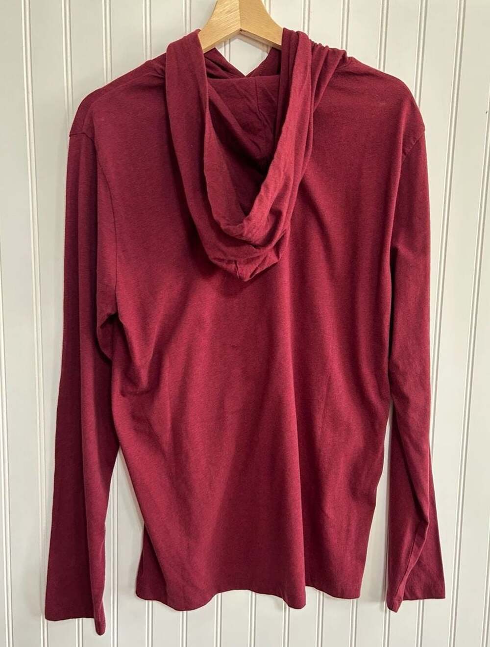 Polo Ralph Lauren Men's Jersey Hooded Long-Sleeve T-Shirt, Burgundy, Size M - Picture 3 of 5